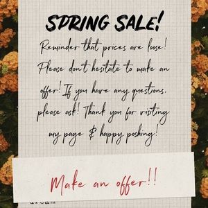 SPRING SALE!